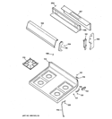 CONTROL PANEL & COOKTOP Diagram and Parts List for AGBS300EP4WW  General Electric Range