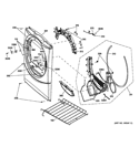 FRONT PANEL Diagram and Parts List for GFDN245GL1MV  General Electric Dryer