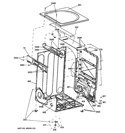 CABINET & TOP PANEL Diagram and Parts List for GFDN245GL1MV  General Electric Dryer