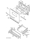 DOOR & DRAWER PARTS Diagram and Parts List for JGBS07DET3CC  General Electric Range