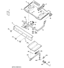 GAS & BURNER PARTS Diagram and Parts List for JGSS05DEM6BB  General Electric Range