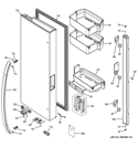 Part Location Diagram of WR78X20681 GE Left Hand FF NONDISP DOOR SRVC