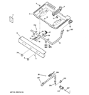 GAS & BURNER PARTS Diagram and Parts List for RGB508PET3CT  Hotpoint Range