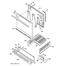 DOOR & DRAWER PARTS Diagram and Parts List for RGB508PET3CT  Hotpoint Range
