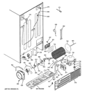 SEALED SYSTEM & MOTHER BOARD Diagram and Parts List for GSE30VHBATSS  General Electric Refrigerator