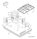 CONTROL PANEL & COOKTOP Diagram and Parts List for JGP940TEK3WW  General Electric Cooktop