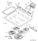 COOKTOP Diagram and Parts List for CS980ST3SS  Hotpoint Range