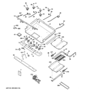 GAS & BURNER PARTS Diagram and Parts List for JGB840SET3SS  General Electric Range
