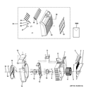 GRILLE & CHASSIS PARTS Diagram and Parts List for AJCQ10ACDH5  General Electric Air Conditioner