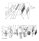 GRILLE & CHASSIS PARTS Diagram and Parts List for AJEM12DCEW1  General Electric Air Conditioner