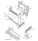 DOOR & DRAWER PARTS Diagram and Parts List for JGBS04BET3WH  General Electric Range