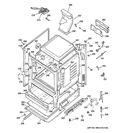 BODY PARTS Diagram and Parts List for JGBP28DET3WW  General Electric Range