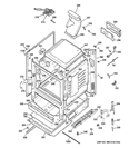 BODY PARTS Diagram and Parts List for JGBP33SET3SS  General Electric Range
