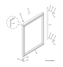 DOOR Diagram and Parts List for ZDBC240NCBS  General Electric Wine and Beverage Cooler