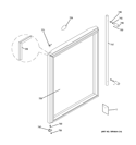 DOOR Diagram and Parts List for ZDBR240PCBS  General Electric Wine and Beverage Cooler