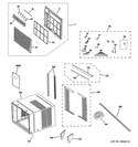 GRILLE & CHASSIS PARTS Diagram and Parts List for AEW14ARL1  General Electric Air Conditioner