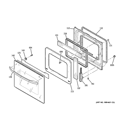 DOOR Diagram and Parts List for JKP90DP3BB  General Electric Microwave Oven Combo