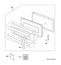 DOOR PARTS Diagram and Parts List for PVM1790SR1SS  General Electric Microwave