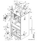 CASE PARTS Diagram and Parts List for CYE23TSDASS  General Electric Refrigerator