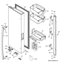 Part Location Diagram of WR55X22152 GE CONTROL LH DOOR SIDE Assembly
