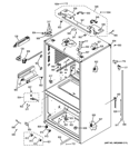 CASE PARTS Diagram and Parts List for GNE26GGDAWW  General Electric Refrigerator