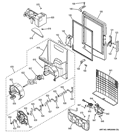 ICE MAKER & DISPENSER Diagram and Parts List for PYE23PSDASS  General Electric Refrigerator