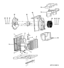 BASE PAN & UNIT PARTS Diagram and Parts List for AEM10AQQ2  General Electric Air Conditioner