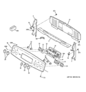 CONTROL PANEL Diagram and Parts List for PB905ST1SS  General Electric Range
