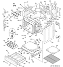 BODY PARTS Diagram and Parts List for PB905ST1SS  General Electric Range