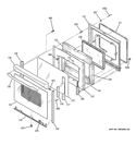 DOOR Diagram and Parts List for PB905TT2WW  General Electric Range