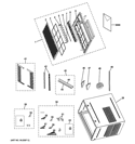 Part Location Diagram of WJ71X10779 GE FRONT PANEL Assembly