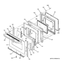 DOOR Diagram and Parts List for JBP66MN6BS  General Electric Range