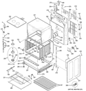 LOWER OVEN Diagram and Parts List for PB975SP2SS  General Electric Range