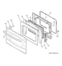 DOOR Diagram and Parts List for PT970SR2SS  General Electric Microwave Oven Combo