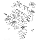 CONTROL PANEL, GAS & BURNER PARTS Diagram and Parts List for CGS985SET3SS  General Electric Range