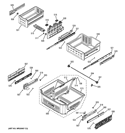 FREEZER SHELVES Diagram and Parts List for PFE29PSDASS  General Electric Refrigerator