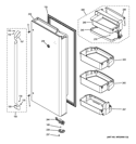 FRESH FOOD DOOR Diagram and Parts List for CYE23TSDBSS  General Electric Refrigerator