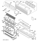 GRILLE, HEATER & BASE PAN PARTS Diagram and Parts List for AZ61H09DABW1  General Electric Air Conditioner
