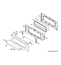UPPER DOOR Diagram and Parts List for CGS990SET3SS  General Electric Range