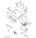 GAS & BURNER PARTS Diagram and Parts List for JGB282EED1ES  General Electric Range