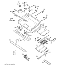 GAS & BURNER PARTS Diagram and Parts List for JGB600EED1ES  General Electric Range