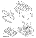 CONTROL PANEL & COOKTOP Diagram and Parts List for JGB600EED1ES  General Electric Range