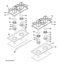 COOKTOP Diagram and Parts List for ZDP484NGP6SS  General Electric Range