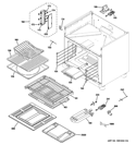 OVEN CAVITY PARTS Diagram and Parts List for ZGP364NRR3SS  General Electric Range