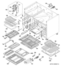 OVEN CAVITY PARTS Diagram and Parts List for ZGP486NDR3SS  General Electric Range