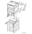 CABINET 3 Diagram and Parts List for GTUP240EM1WW  General Electric Washer Dryer Combo