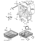 BODY PARTS Diagram and Parts List for GSD4060V00SS  General Electric Dishwasher