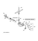 MOTOR-PUMP MECHANISM Diagram and Parts List for GSD4800G00CC  General Electric Dishwasher