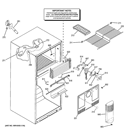 FREEZER SECTION Diagram and Parts List for GTH18ISDBRSS  General Electric Refrigerator