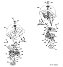 MOTOR & DRIVE ASSEMBLY Diagram and Parts List for GTUN275EM1WW  General Electric Washer Dryer Combo
